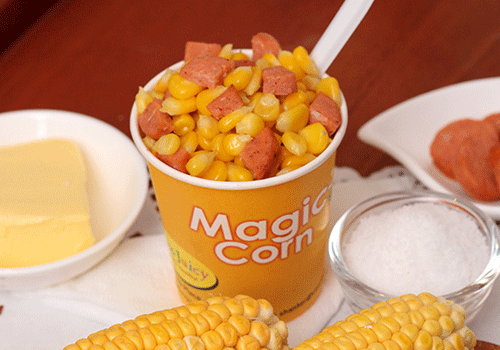 Sausages in Magic Corn Cup